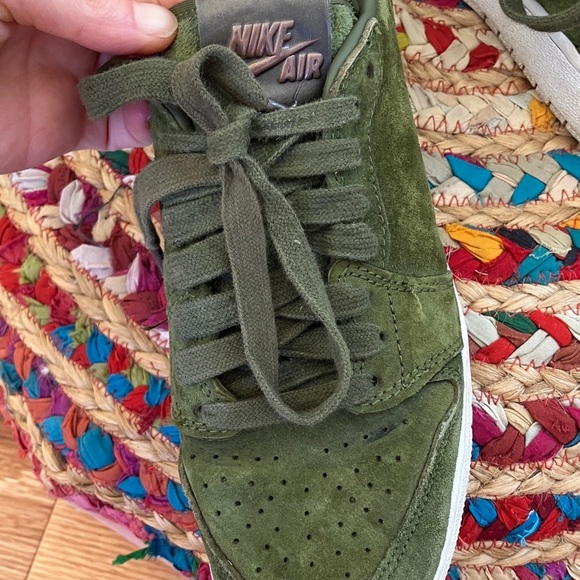 Air Jordan Nike Green Suede Sneakers - Picture 6 of 6